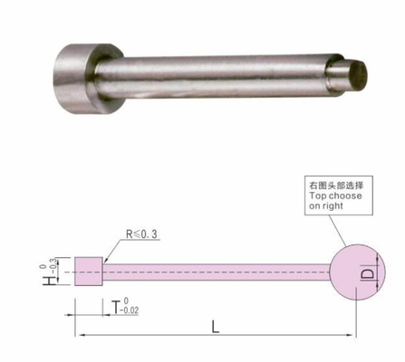 SUJ2 Bagian Cetakan Injeksi Plastik Poles Pin Inti Cetakan Bulat Untuk Cetakan Die Casting