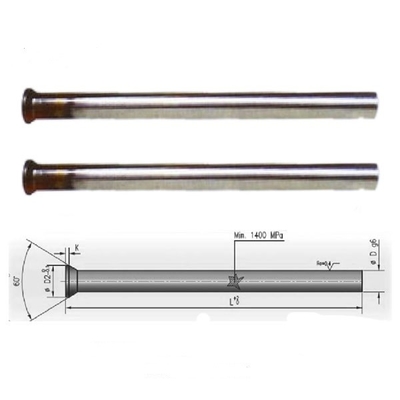 Pin dan Lengan Ejector Cetakan Kepala Kerucut DIN 1530 D Melalui Hardened