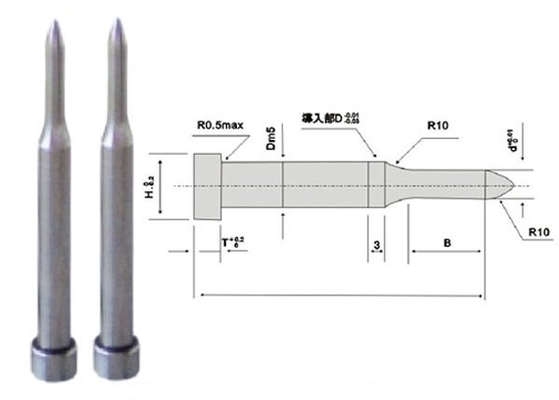 Alcrona Die Punch Pins SKH51, Stamping Square Hole Punch Disesuaikan