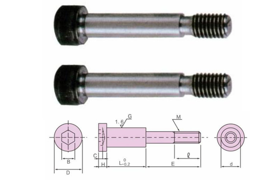 Grade 8.8 10.9 Hex Head Shoulder Screw DIN Metric Stripper Bolts Tipe Sekrup Pria