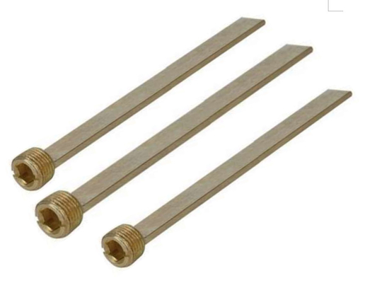 L50 L100 Precision Mould Parts Lurus Brass Plug Baffles Untuk Cetakan Injeksi Plastik